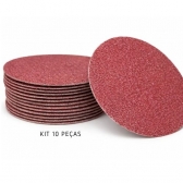 Kit 10 peças Disco Para Lixadeira Velcro G-150 - DISCO 150
