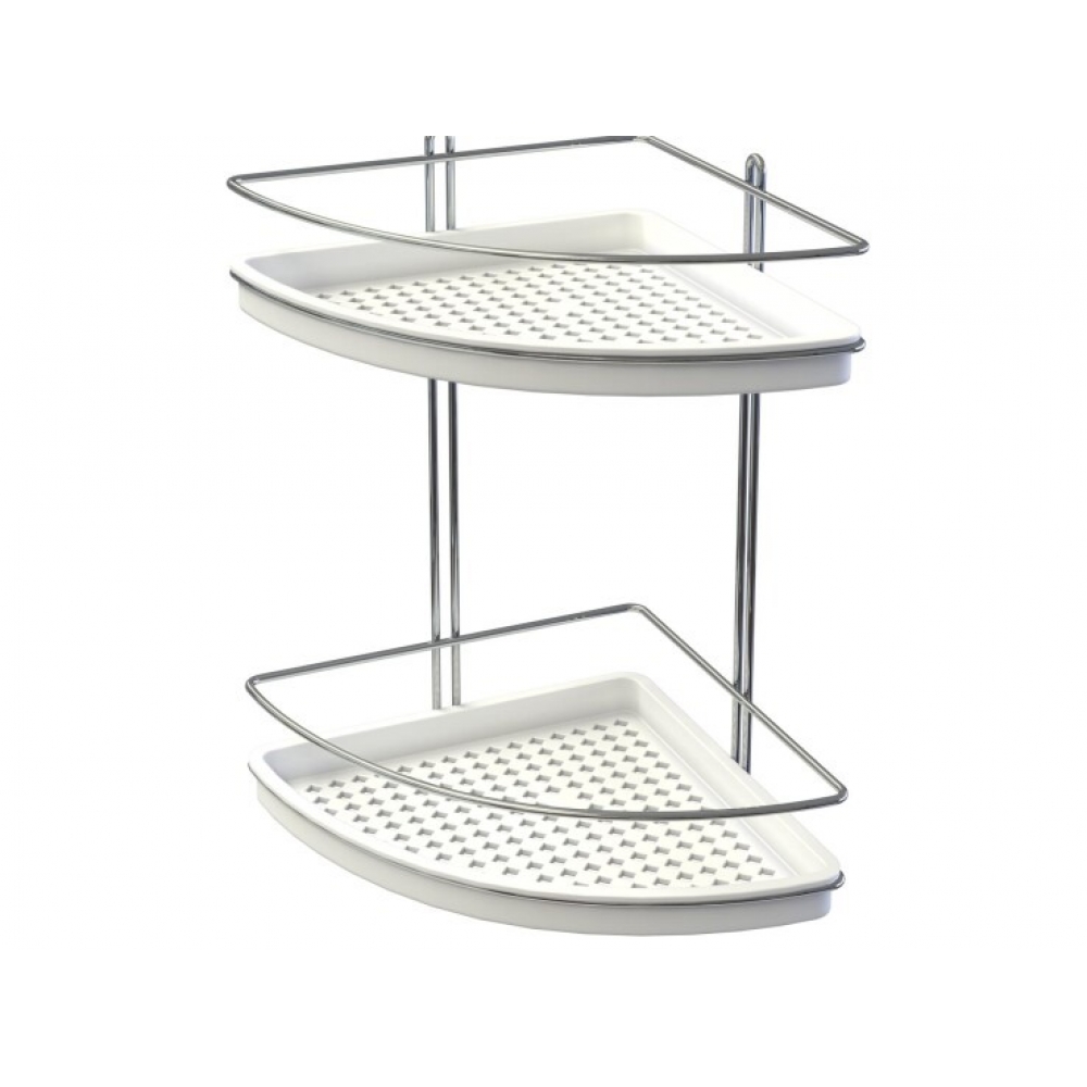 Porta Shampoo Cantoneira Duplo em Arame - STOLF 27cm x 20cm x 29,5 cm