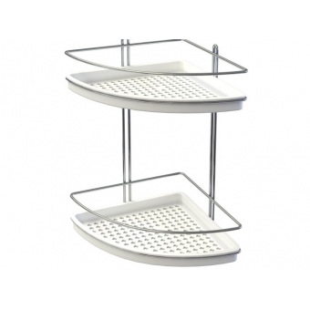 Porta Shampoo Cantoneira Duplo em Arame - STOLF 27cm x 20cm x 29,5 cm