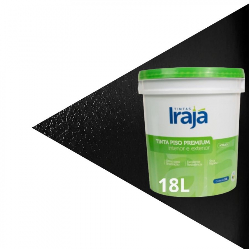 Irapiso Tinta para Piso Premium 18L - Irajá - PRETO
