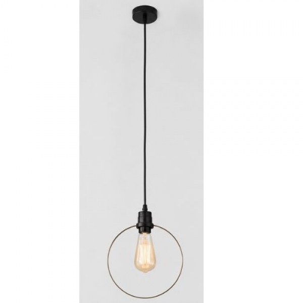 Soquete Pendente com Aro em Metal Dourado - Cód 19859 - DECORATIVA