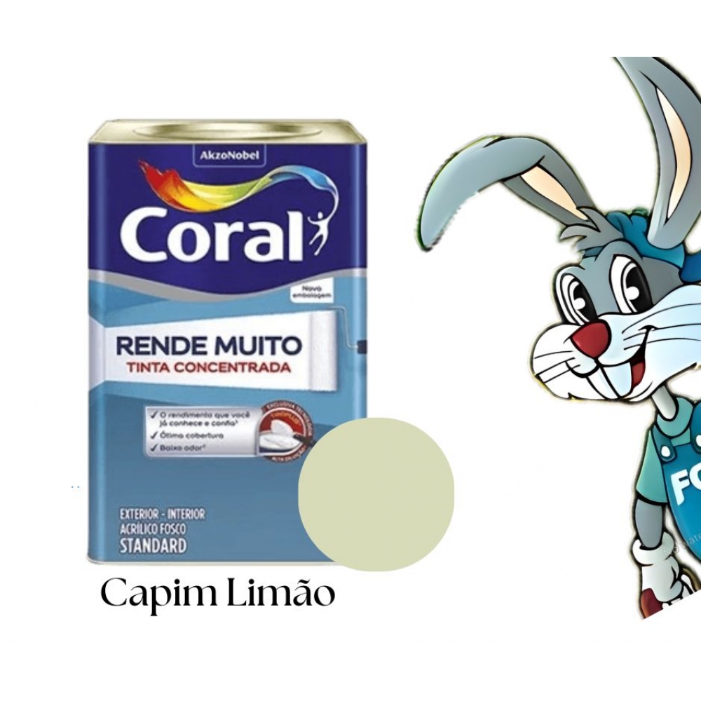 Tinta Coral Rende Muito 16L - Tinta concentrada - CAPIM LIMÃO