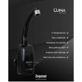 Torneira Elétrica Luna Black 4 temp - cód 34608 - ZAGONEL