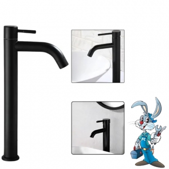 Torneira Inox Black Lavatório Alta  - cód 1113323 cód 29759