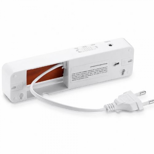 Luminária de Emergência 30 Leds 2w Bivolt - cód 21109 - BRANCO FRIO