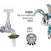 Torneira Curta Jardim 1/2x3/4 Cromada (METAL)  cód - 1128310 cód - 19894