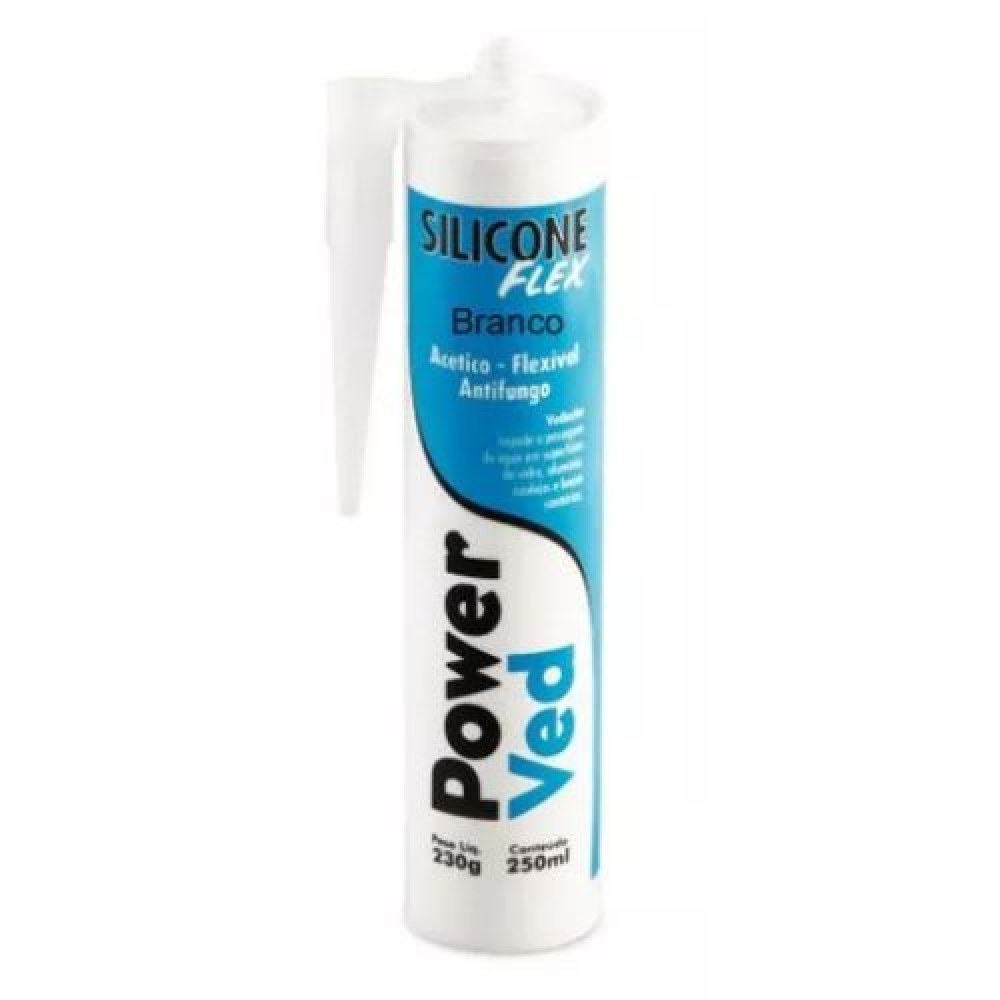 Adesivo Poliuretano 250ml  Pu 40 Vidro Metal Juntas Dilatação Power - BRANCO