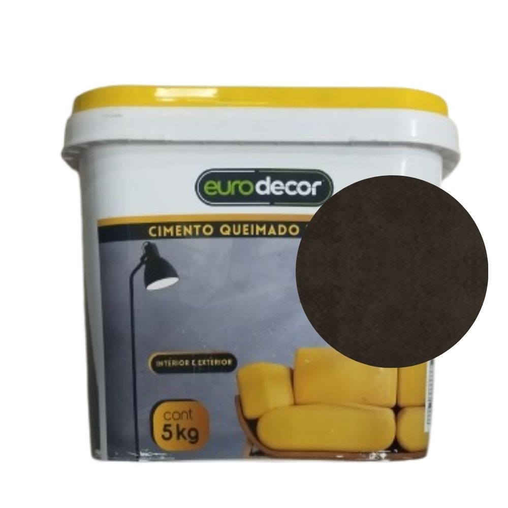 Cimento Queimado Parede Eurodecor - 5kg Premium Plus - NERO