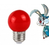 Lâmpada Bolinha 1W -VERMELHO BIVOLT E27 - cód - 31239 - VERMELHO