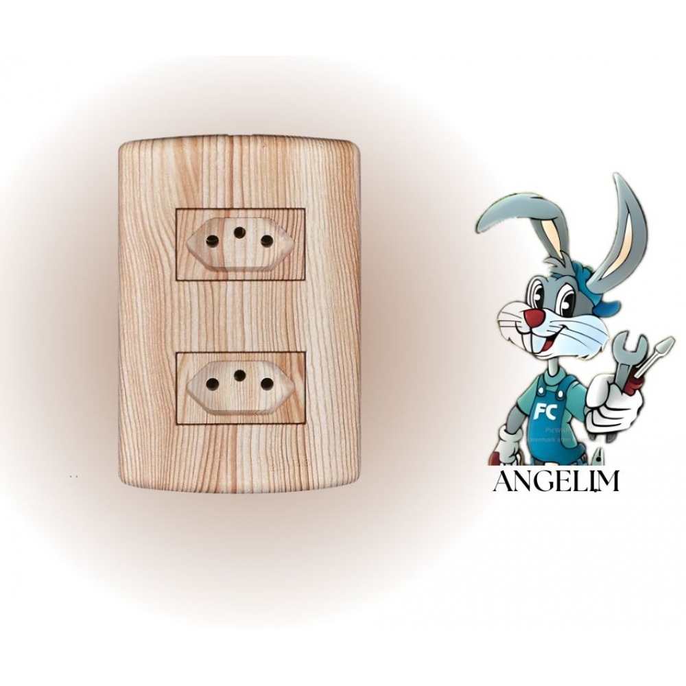 Tomada Dupla 10A 4x2 - cód 23684 - PLUZIE