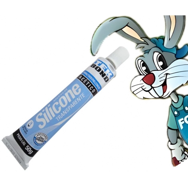 Silicone Transparente Acético 50g - cód 24398 zerado - TEKBOND