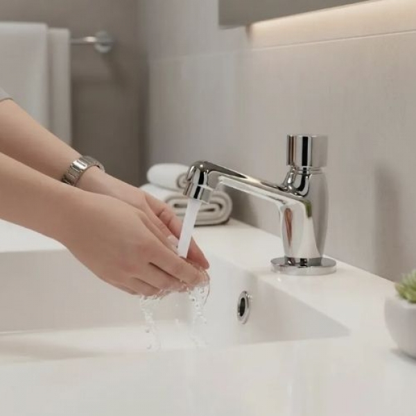 Torneira De Metal Automática Para Lavatório - Cód 16396 - LINHA SINK