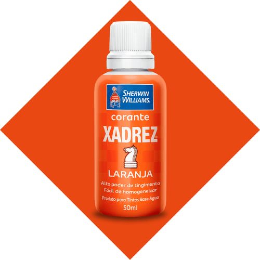 Corante Xadrez Laranja 50ml - Base D`Água - SHEWIN-WILLAMS