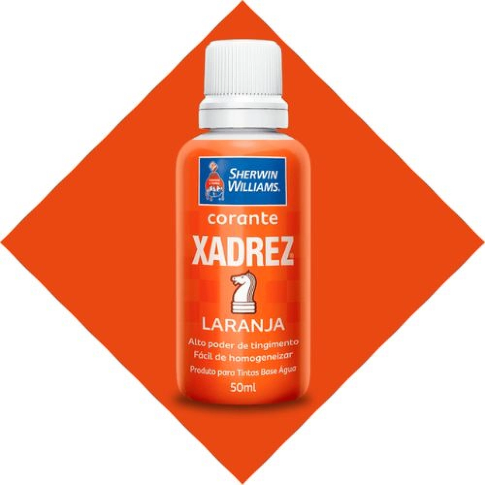 Corante Xadrez Laranja 50ml - Base D`Água - SHEWIN-WILLAMS