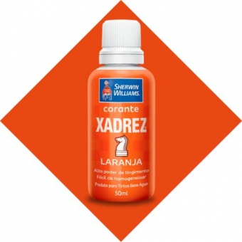 Corante Xadrez Laranja 50ml - Base D`Água