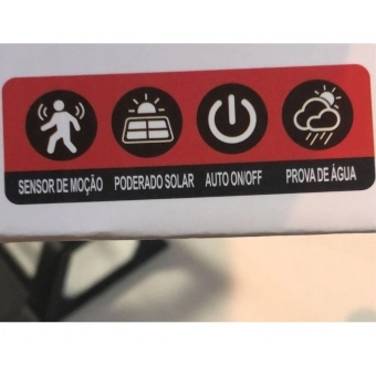 Luminária Solar LELONG - LE5881 - Com sensores de Movimento - 5,5V  - 2W