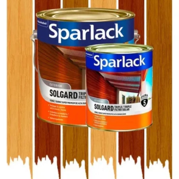Verniz Sparlack Solgard Natural Acetinado 900ml - Base Solvente - SOLGARD