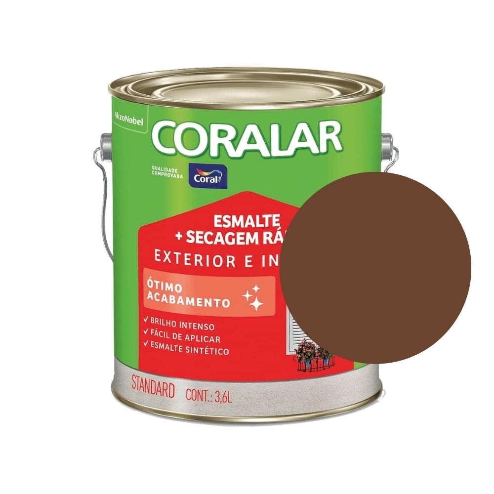 Tinta Esmalte Sintético Coral 3.6L - TABACO
