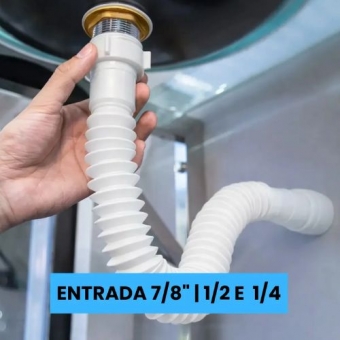 Sifão Sanfonado Super Astra 1,10CM - Cód 5382