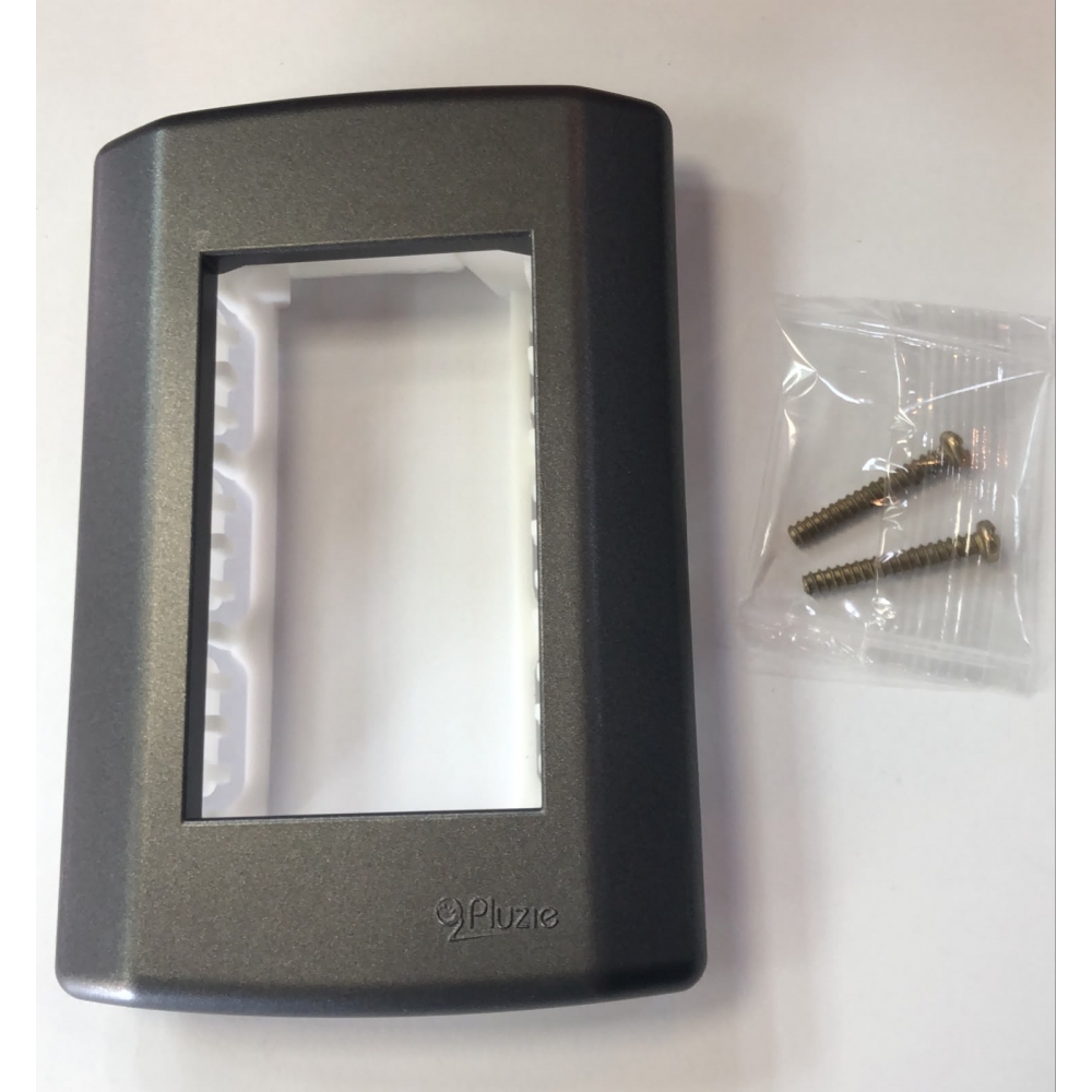 Placa 4X2 C/Suporte P/3 modulos - Escolha os Kits - GRAFITE