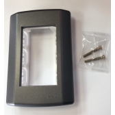 Placa 4X2 C/Suporte P/3 modulos - Escolha os Kits - GRAFITE