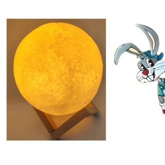 3d moon - (3 TONS DE CORES) LUA ABAJUR / PROMOÇÃO COD XT0001