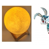 3d moon - (3 TONS DE CORES) LUA ABAJUR / PROMOÇÃO COD XT0001