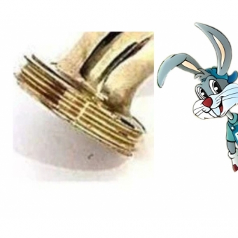 Torneira Curta Jardim 1/2x3/4 Amarela (METAL) - cód 1128320 - cód   7539