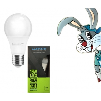 Kit com 5 Lâmpadas de 15w Bulbo - cód 28226