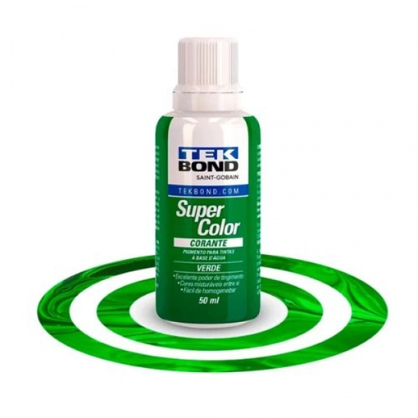 Corante Verde 50ml - Base D`Água - TEK BOND