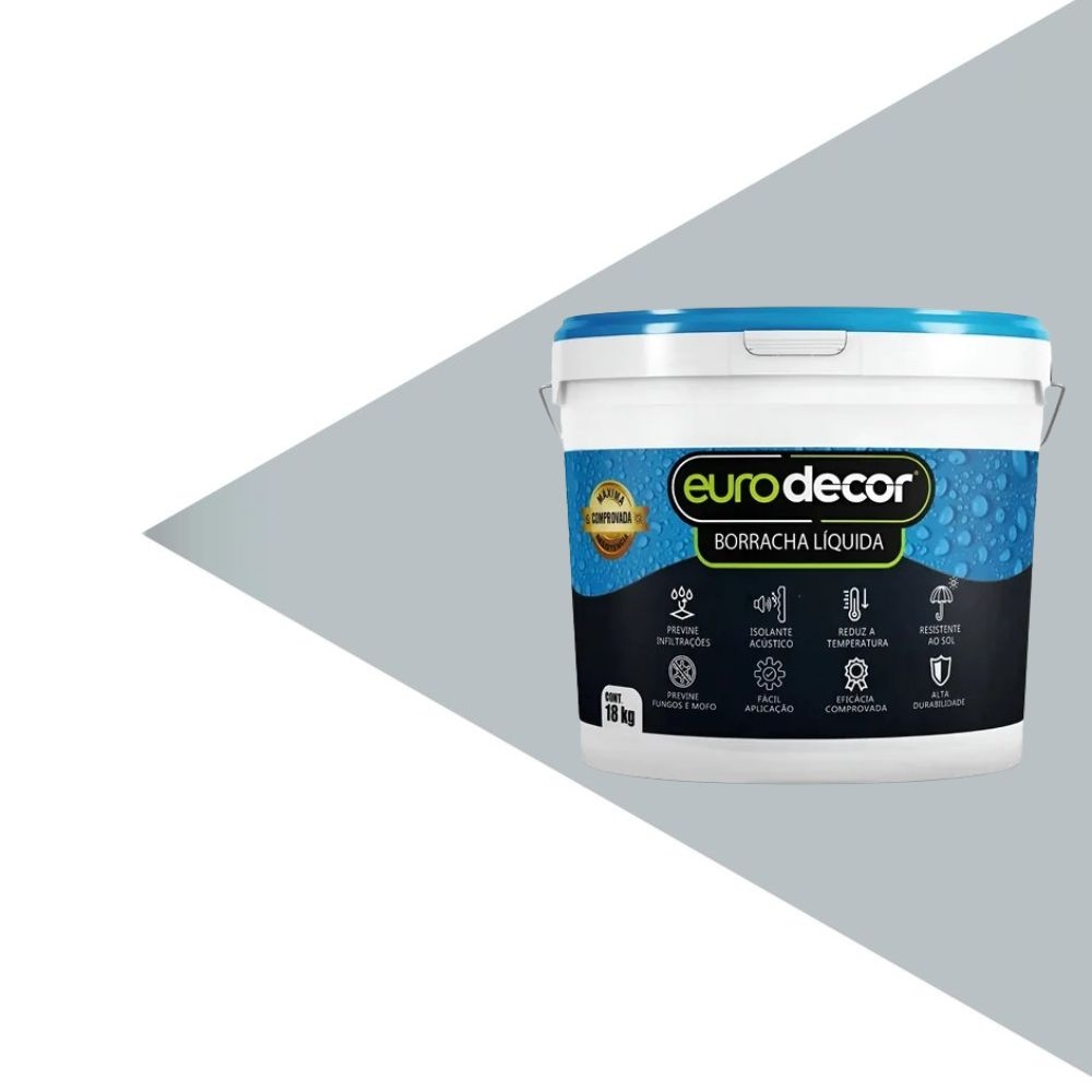 Borracha Liquida Emborrachada Eurodecor 4kg - CINZA TITANIUM