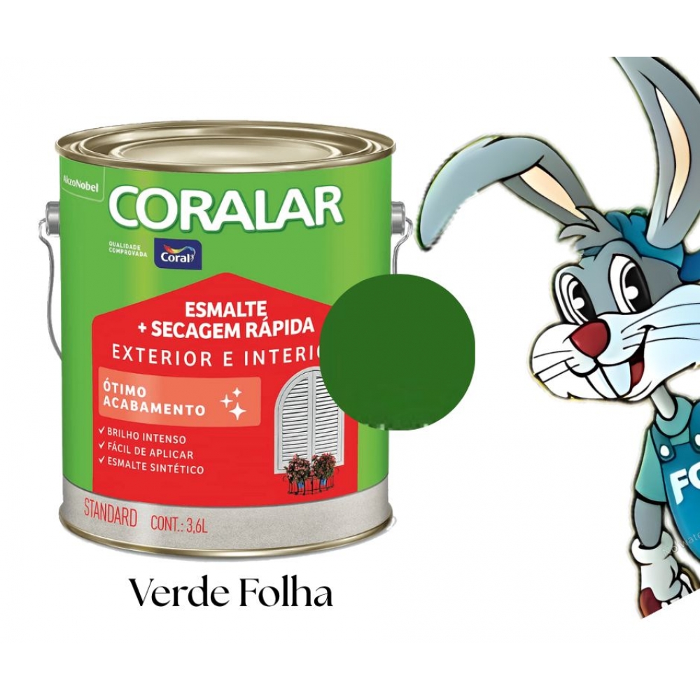 Tinta Esmalte Sintético Coral 3.6L - VERDE FOLHA
