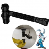 Sifão Copo Sanfonado Preto - cód 31103 - ASTRA