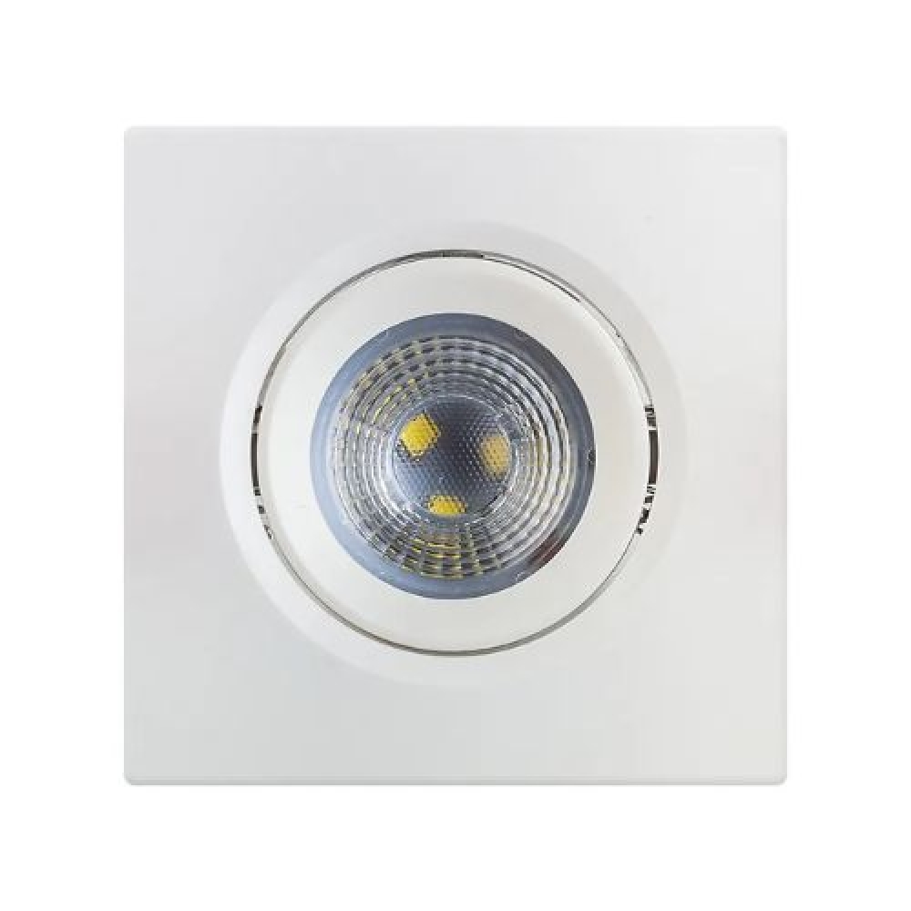 Spot Led Quadrado Embutir - 5w 6500k - cód 3367 - LUZ BRANCA