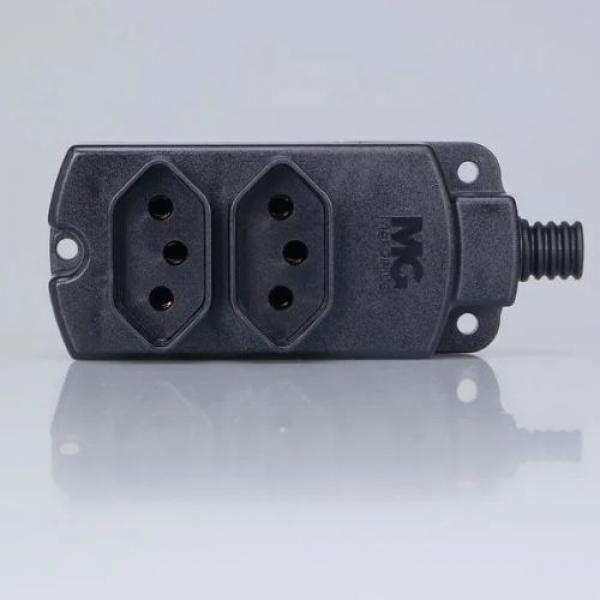 Tomada em Barra Multipla 2P+T 250V 20A/10A - Cód 29386 - MARGIRIUS