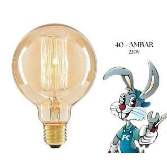 Lâmpada Filamento Carbono G125 - 40W cód 27928