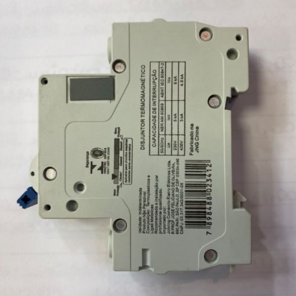 Disjuntor Unipolar JNG C20A - Cód 6455 - C20A