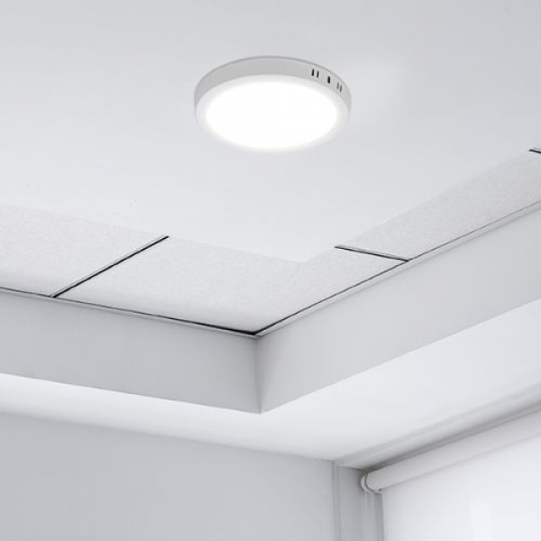 Painel de Led Redondo Sobrepor 12W - Cód 19990 - SOBREPOR