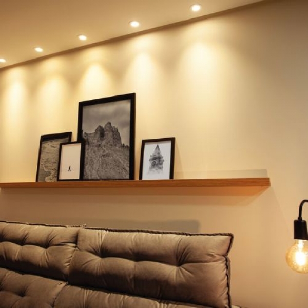 Kit 4 Spots Led Embutir Redondo 5w - 3000k - cód 31371 - LUZ QUENTE