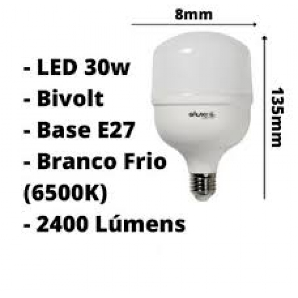 LÂMPADA GALAXY LED 30W LINHA PRO - LUZ FRIA 6500K