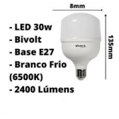 LÂMPADA GALAXY LED 30W LINHA PRO - LUZ FRIA 6500K