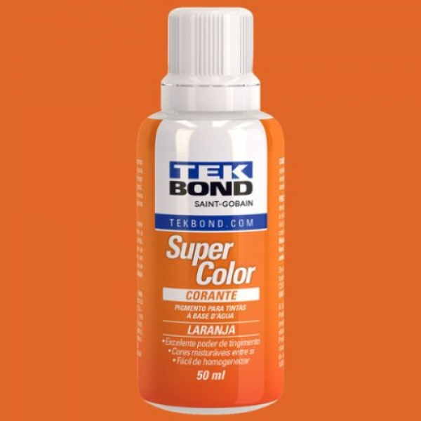 Corante Laranja 50ml - Base D`Água - TEK  BOND
