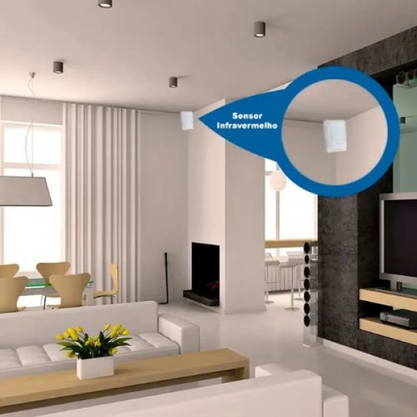 Sensor De Presença Parede Sobrepor Branco - Cód 10335 - PROGRAMÁVEL