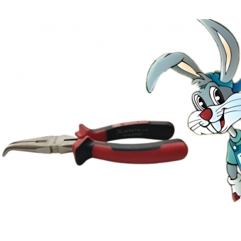 Alicate Bico meia-Cana Curvo  7´ 180mm - cód 15404
