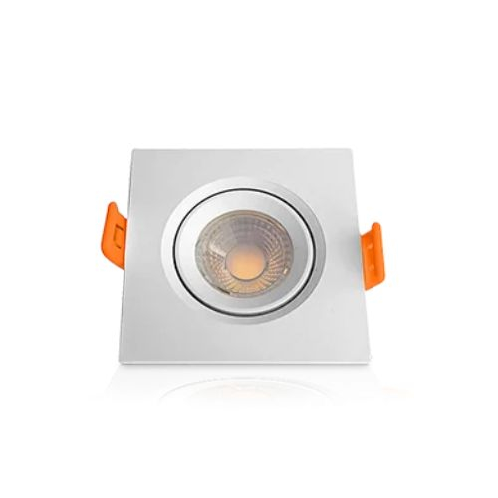 Spot Led Quadrado Embutir - 5w 3000k - cód 32020 - LUZ QUENTE