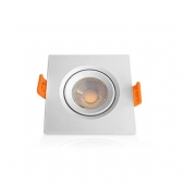 Spot Led Quadrado Embutir - 5w 3000k - cód 32020 - LUZ QUENTE