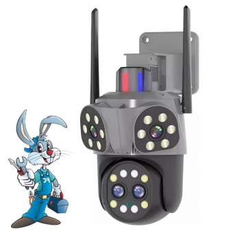 Câmera de Segurança Smart Wi-Fi Externa 360° Dual Lens – Proteção e Tecnologia em Alta Definição - 35108