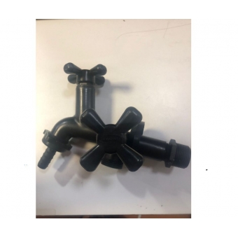 Torneira para Máquina de Lavar - Preta (ABS)  - 21081