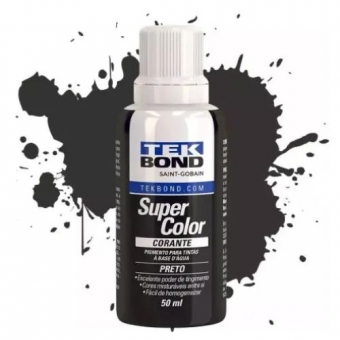 Corante Preto 50ml - Base D`Água