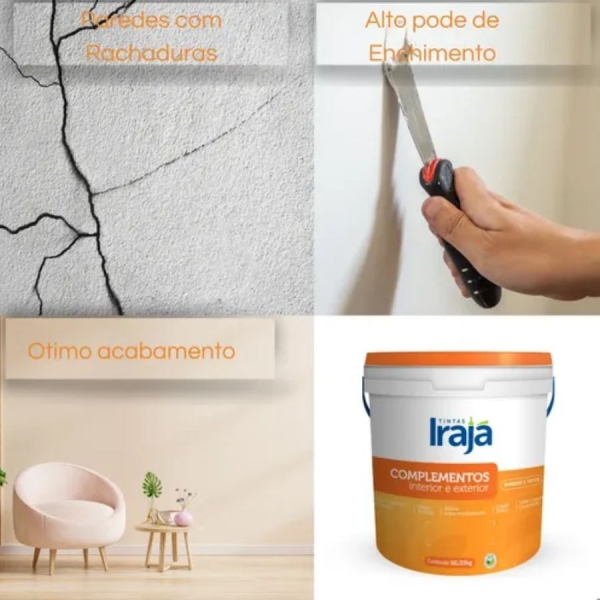 Massa Acrílica Irajá 5.4 Kg Interior e Exteriores - IRAJÁ